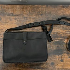 Black leather purse